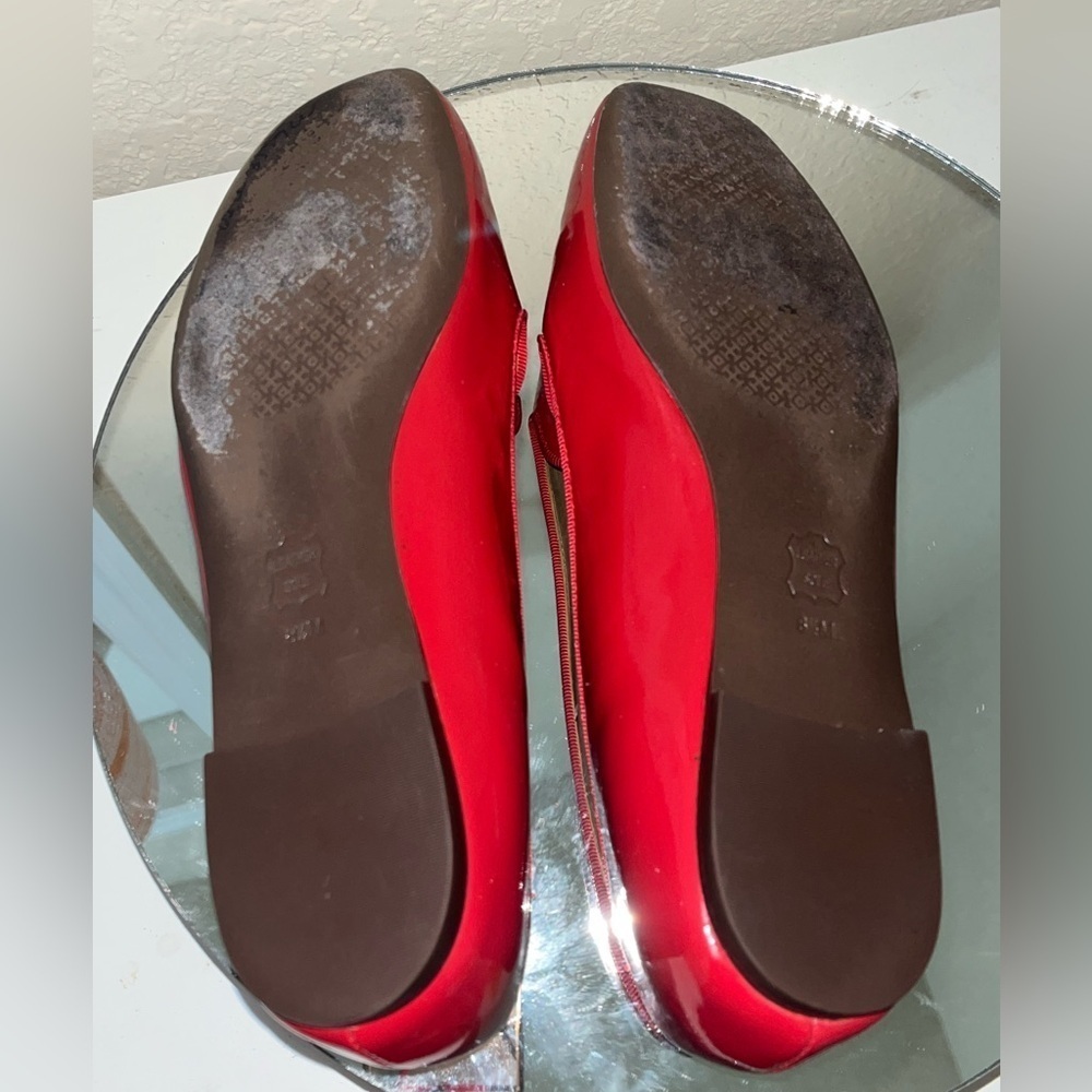 TORY BURCH Shoes Samantha Smoking Slipper Flat SZ8.5M-Liberty Red Patent Leather - Picture 4 of 12